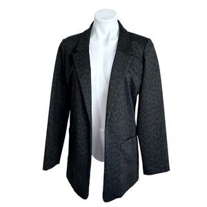 Christian Siriano Blazer Leopard Animal Print Open Jacket Mob Wife Size Medium